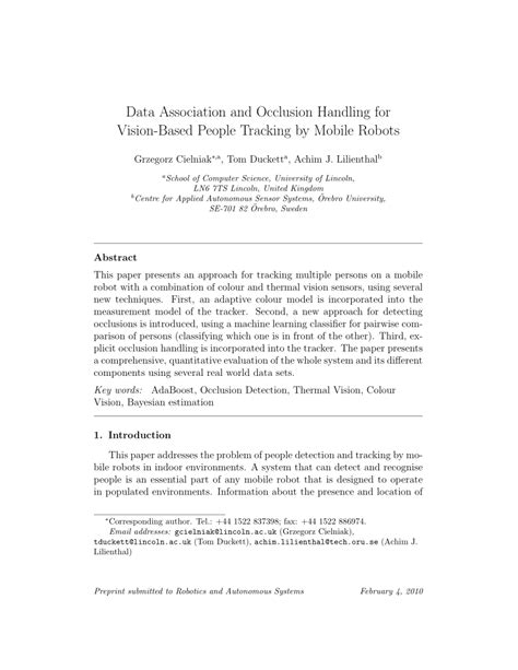 Improved Data Association And Occlusion Handling For