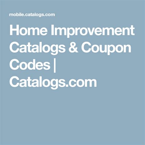 Improvements Catalog Promotional Codes