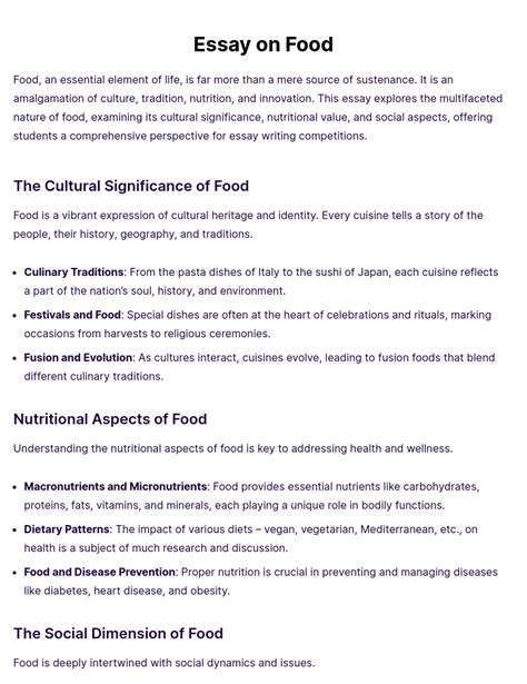 improving cafeteria food essay examples