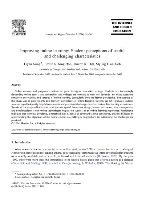 Improving Online Learning Student Perceptions Of Useful
