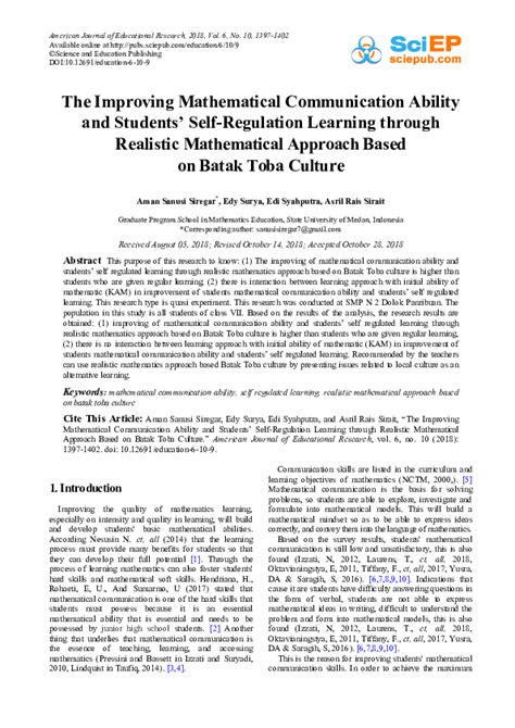 Read Improving Mathematical Communication Ability And Self 