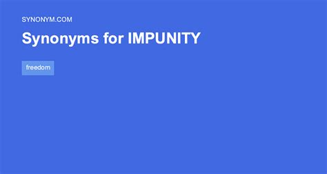 Impunity Synonym