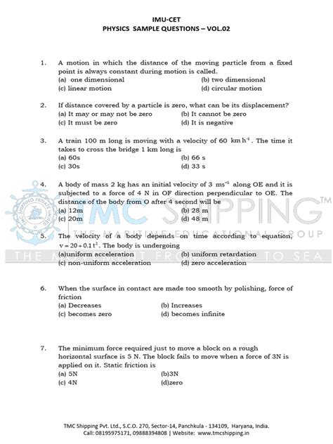 Imu Cet Question Papers