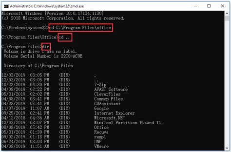 in cmd how to change directory