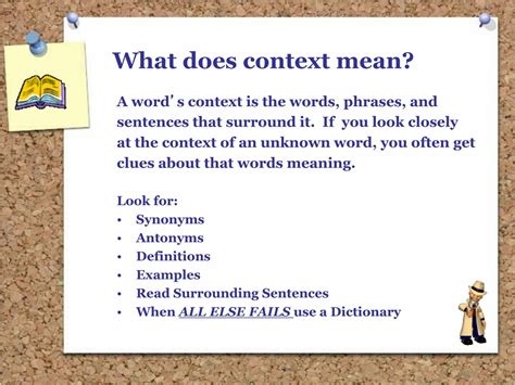 In context with meaning