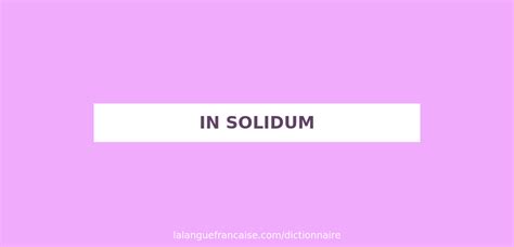 In Solidum Definition