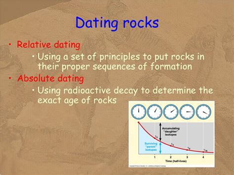 in terms of dating of specific rocks