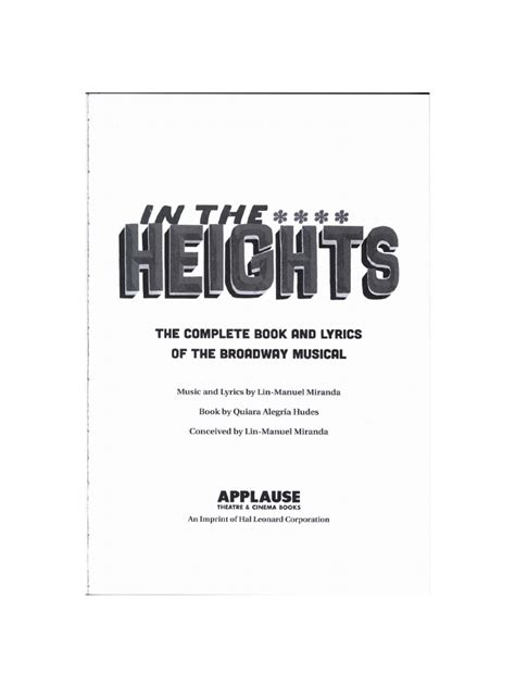 In The Heights Script