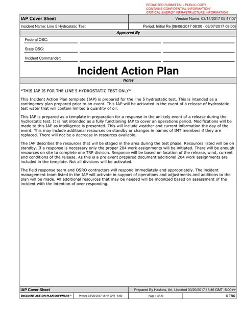 Incident Action Plan
