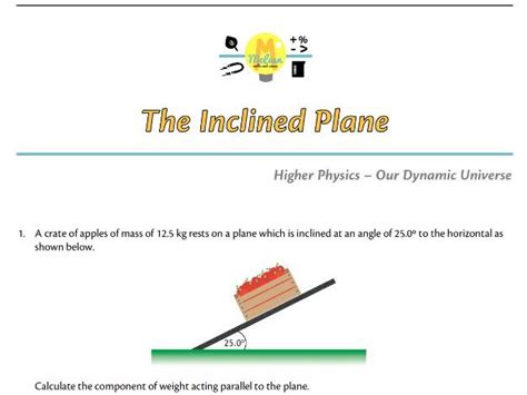 Inclined Planes Questions Teaching Resources Physics Inclined Plane Worksheet - Physics Inclined Plane Worksheet