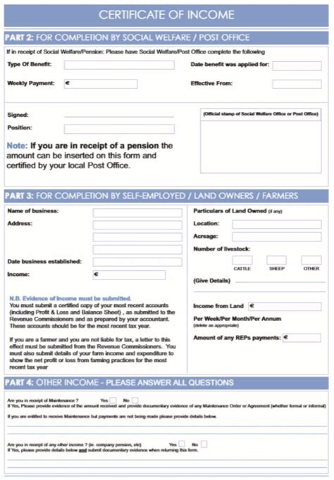 Income Certificate Sample