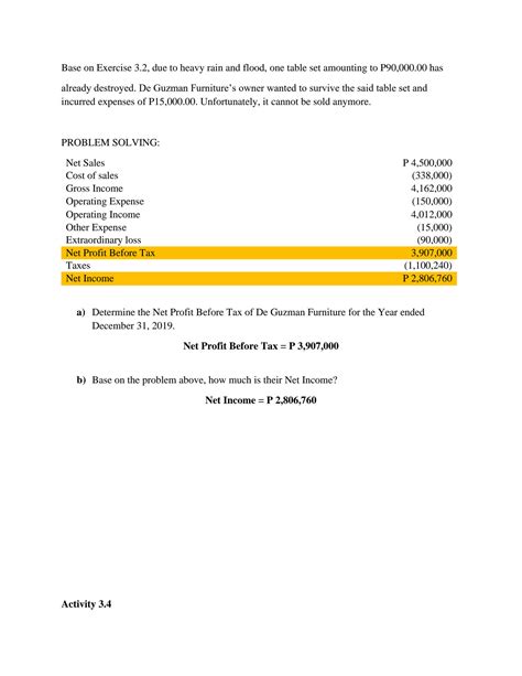 Read Income Statement Exercises And Solutions 