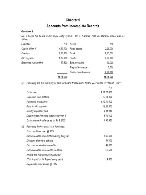 Read Incomplete Records Example Questions And Answers 