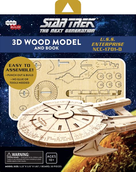 Download Incredibuilds Star Trek U S S Enterprise Book And 3D Wood Model 
