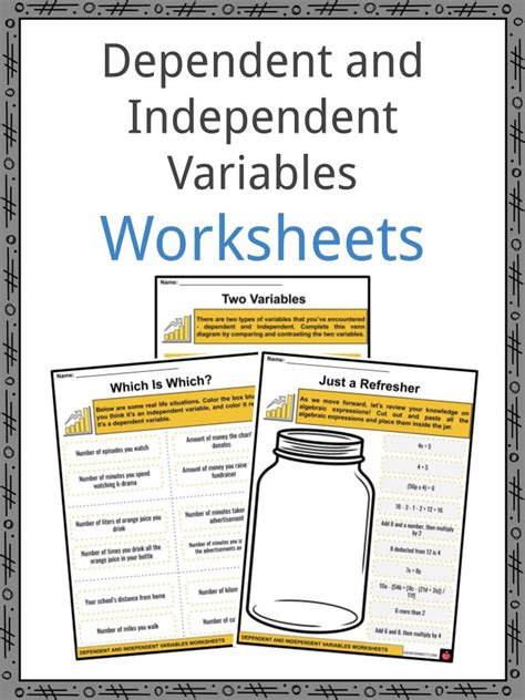 Independent And Dependent Variables Worksheet Free Download Identify Variables Worksheet - Identify Variables Worksheet