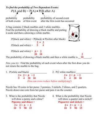 Read Independent And Dependent Probability Answer Key 