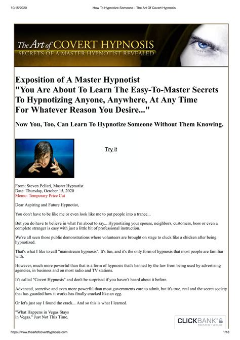 Index Of Covert Hypnosis