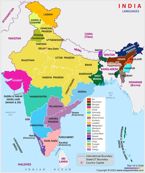 India Map And Languages