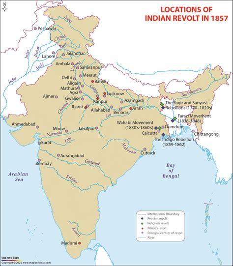 India Map In 1857