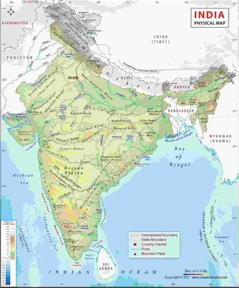 India Physical Map Pdf