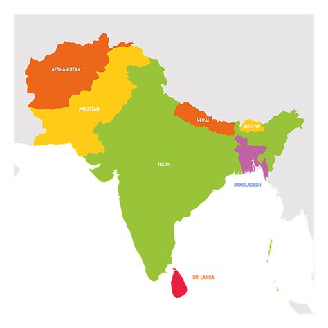 Indian Subcontinent Map