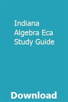 Indiana Algebra Eca Study Guide