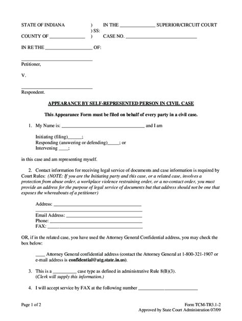 indiana divorce forms