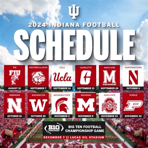 indiana schedule