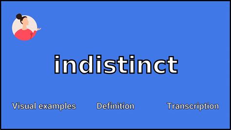 indistinct meaning