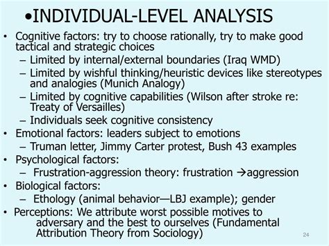 Individual Level Of Analysis In International Relations