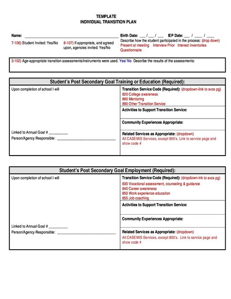 Individual Transition Plan