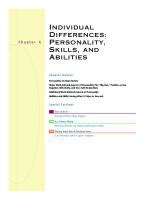 Read Online Individual Differences Chapter 4 Personality Skills And 
