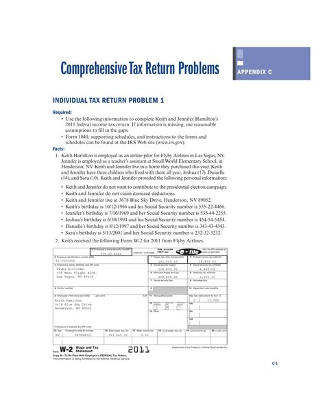 Read Online Individual Tax Return Problem 6 Solution Appendix 