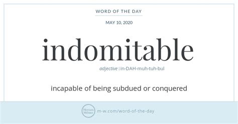 Indomitable Meaning
