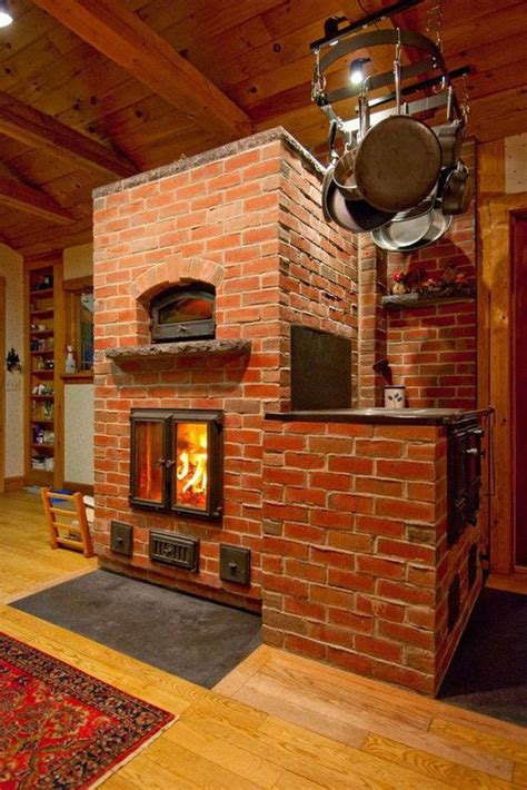 Indoor Fireplace With Pizza Oven