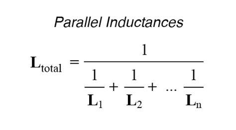 Inductance In Parallel Formula