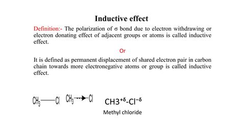 Inductive Effect Involves