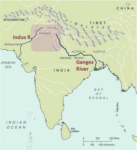 Indus And Ganges River Map