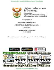 Download Industrial Electronics N4 Exam Papers 