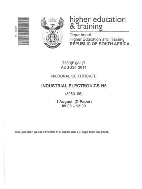 Download Industrial Electronics N6 Question Paper 