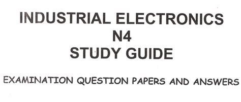 Read Industrial Instruments N4 Question Papers 