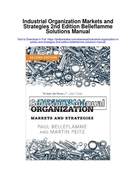 Full Download Industrial Organization Markets And Strategies 