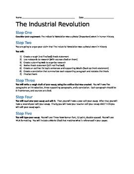 Read Online Industrial Revolution Research Paper 