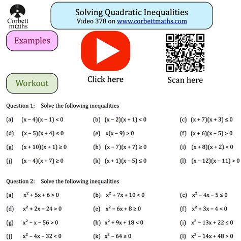 Inequalities Practice Questions Corbettmaths Solving Inequalities With Fractions Worksheet - Solving Inequalities With Fractions Worksheet
