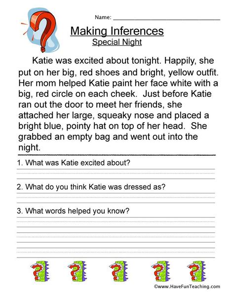 Inferences Worksheets Reading Activities Inferencing Writng 4th Grade Worksheet - Inferencing Writng 4th Grade Worksheet
