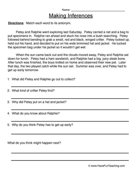 Inferencing Grade 7 Worksheets Learny Kids Inference Worksheet 7 - Inference Worksheet 7