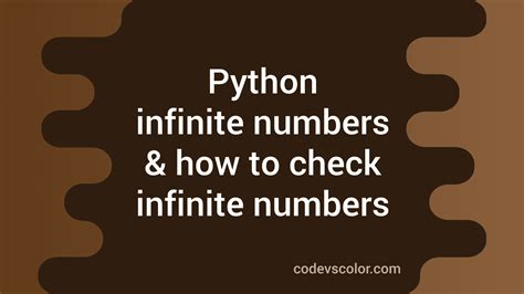 Image related to infinite-number-in-python