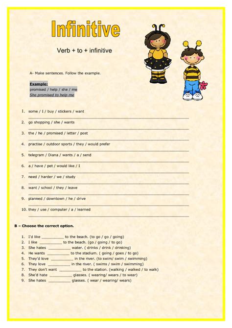 Infinitives Worksheets With Answer Key Abpdf Com Infinitives And Infinitive Phrases Worksheet - Infinitives And Infinitive Phrases Worksheet