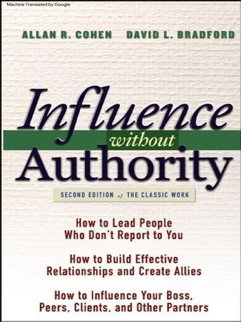 Influence Without Authority Pdf