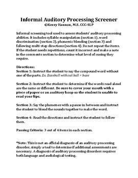 Read Informal Language Processing Screen 